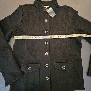 Isaac Mizrahi Black Button Down Blouse